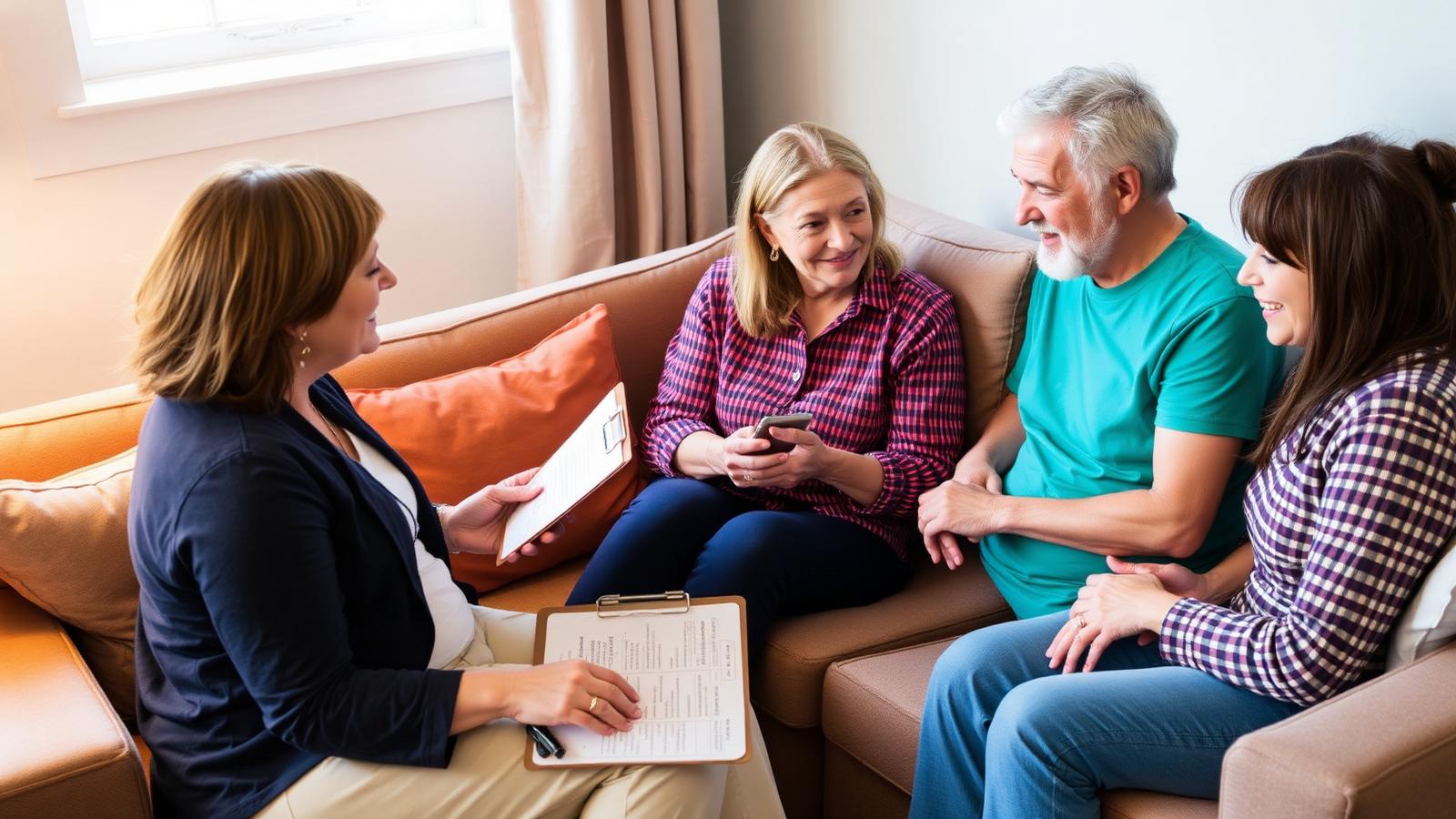 Care coordinator with family